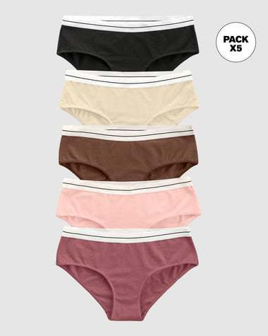 Paquete x 5 calzones estilo hípster#color_s16-rosa-vino-cafe-negro-marfil