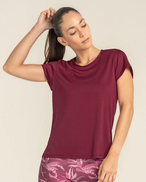 Camiseta deportiva de secado rápido y silueta semiajustada#color_220-vinotinto