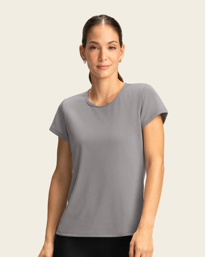 Camiseta deportiva de secado rápido y silueta semiajustada#color_c62-gris-claro-cielo