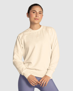 Camiseta manga larga deportiva de cuello redondo#color_898-marfil
