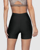 Short corto deportivo ajustado y ligero con cómodo elástico en cintura#color_713-negro