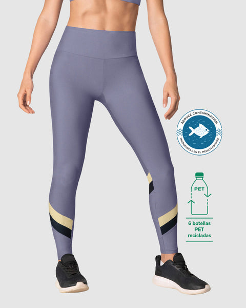 Legging de tiro alto control en abdomen y muslos en material BIO-PET#color_410-morado