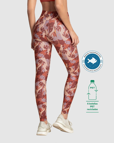 Legging de tiro alto control en abdomen y muslos en material BIO-PET#color_a08-estampado-hojas