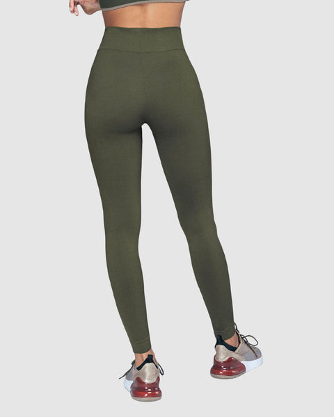 Legging básico sin costuras tecnología SkinFuse#color_663-verde-medio