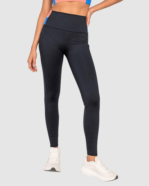 Legging tiro alto control en abdomen y muslos con bolsillo lateral#color_700-negro