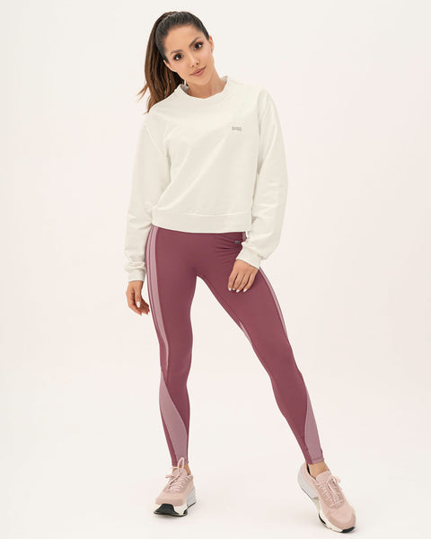 Legging deportivo con cortes en contraste Leonisa Active by Silvy Araujo#color_194-vino-medio