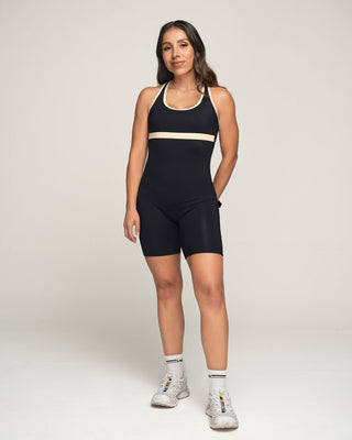 Enterizo corto deportivo control suave de abdomen#color_700-negro