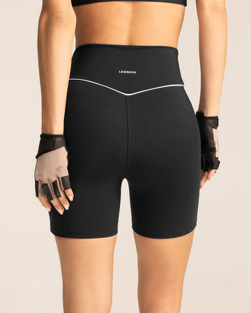 Short biker con pretina en V#color_700-negro