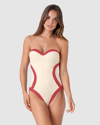 Traje de baño de control con cortes efecto reloj de arena#color_898-marfil