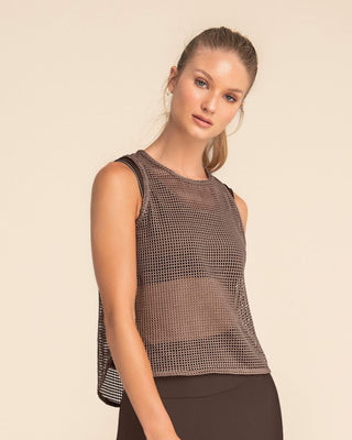 Camiseta manga sisa en malla#color_833-cafe