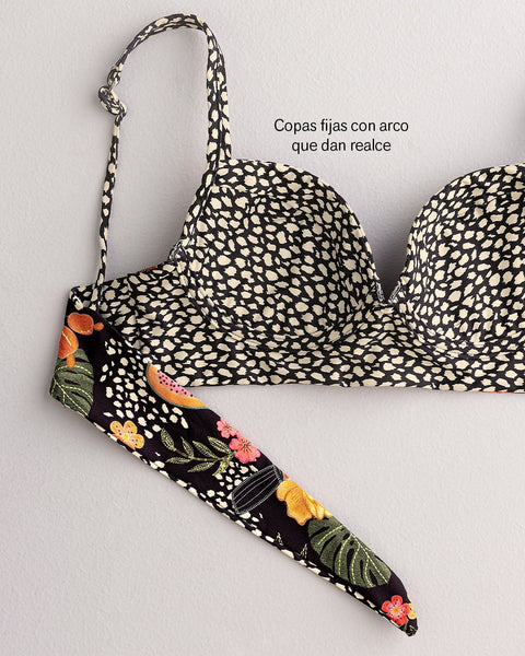 Bikini doble faz con calzón de pretina en V#color_701-estampado-tropical-animal-print