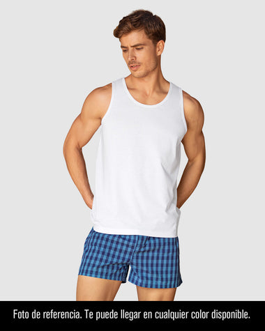 Paquete x2 bóxers sueltos en algodón de máxima frescura te puede llegar en cualquier estampado disponible#color_995-cuadros-rayas