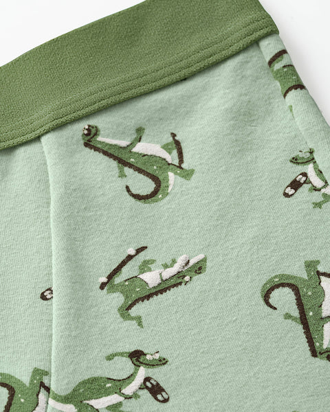 Bóxers cortos x2 niño#color_s10-marfil-verde-estampado-dinosaurio