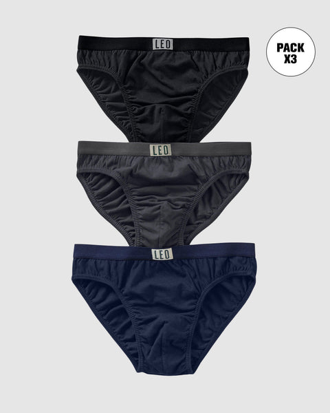Paquete x3 calzoncillos clásicos en algodón Leonisa Perú
