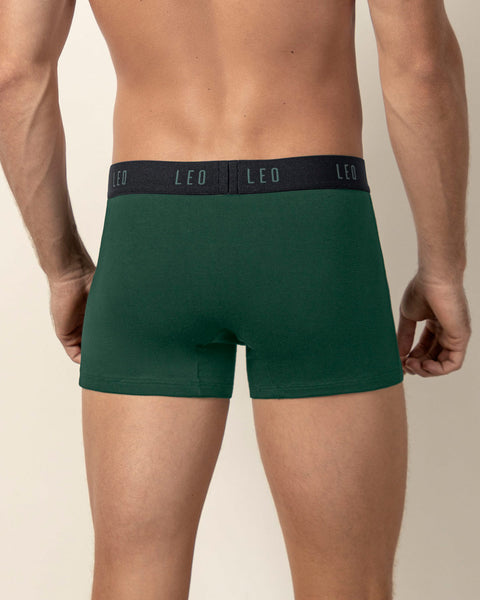 Paquete x2 Bóxers cortos en algodón elástico#color_s71-verde-azul-estampado-puntos