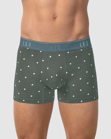 Paquete x2 Bóxers cortos en algodón elástico#color_s72-azul-verde-estampado-puntos