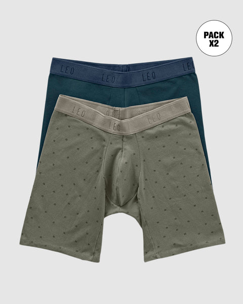 Paquete x2 bóxers largos ajustado con algodón#color_s73-estampado-verde-azul