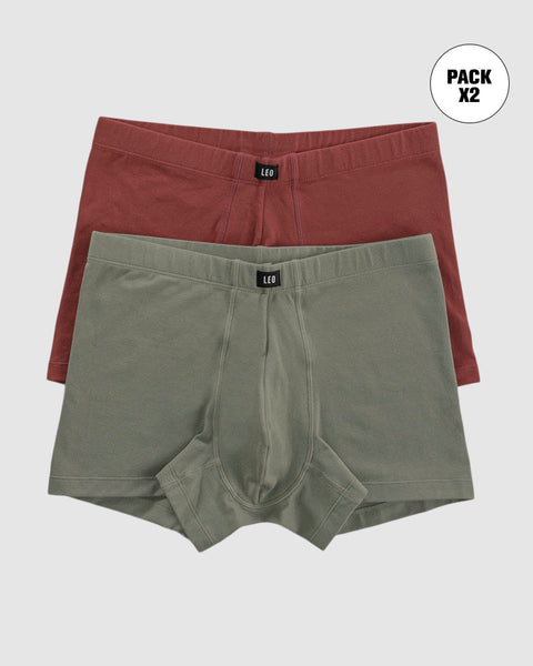 Paquete x 2 bóxers cortos en algodón#color_s03-verde-rojo