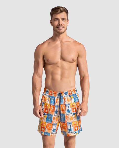 Bermuda playera masculina con práctico bolsillo al lado derecho#color_191-estampado-estampas