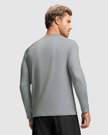 Camiseta deportiva masculina manga larga con protección UV#color_709-gris-claro