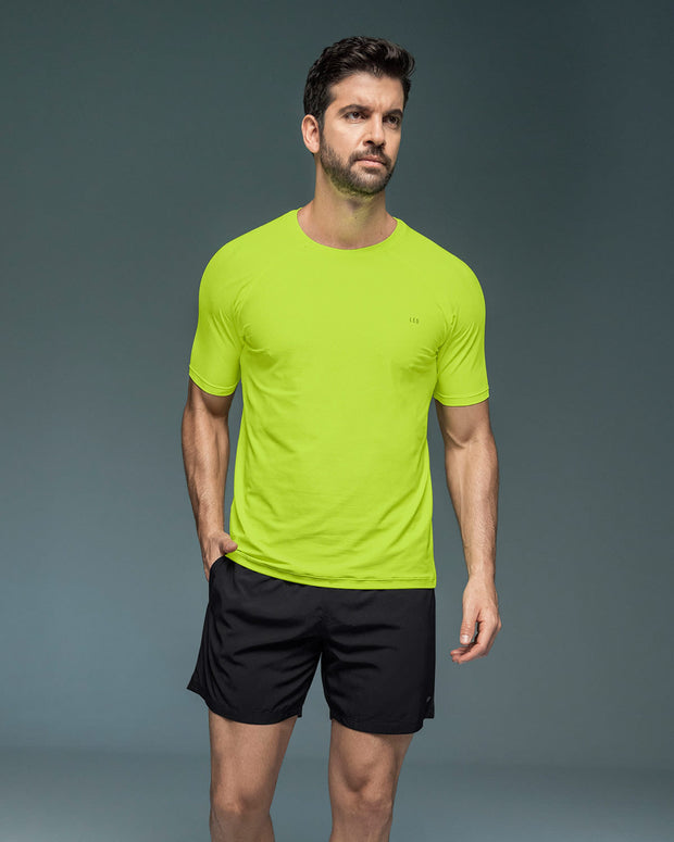 Camiseta deportiva con tela texturizada y transpirable#color_622-amarillo-neon