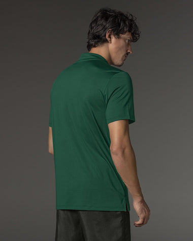 Camiseta deportiva transpirable con cuello tipo polo#color_a75-verde
