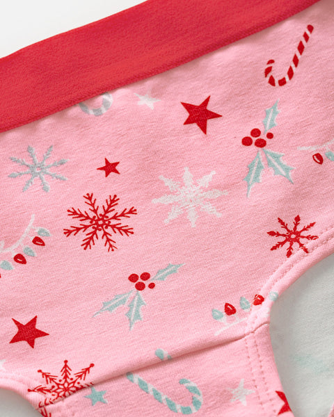 Paquete x 5 calzones tipo hipster para niña#color_s03-blanco-rojo-menta-est-flores-est-regalos