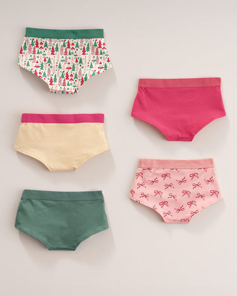 Paquete x 5 calzones tipo hipster para niña#color_s31-verde-rosado-marfil