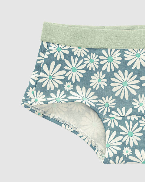Paquete x 5 calzones tipo hipster para niña#color_s32-flores-morado-flor-lila-verde-marfil