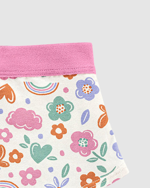 Paquete x 5 calzones tipo hipster para niña#color_s33-flores-arco-iris-rosado-marfil-verde