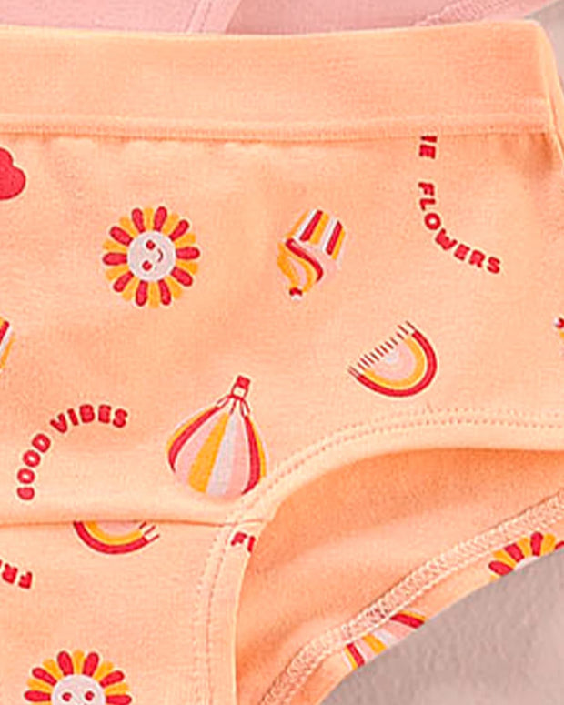 Paquete x 3 calzones tipo hipster en algodón suave para niña#color_s44-azul-claro-estampado-rosado