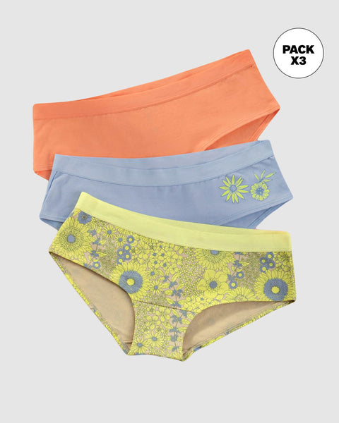 3calzones estilo hipster en algodón#color_s52-mandarina-azul-cielo-estampado-flores