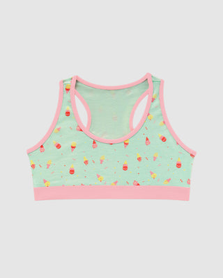 Top con espalda deportiva elaborado en algodón para niña#color_064-verde-estampado-helados