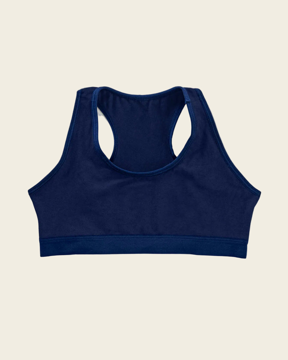 Top con espalda deportiva elaborado en algodón para niña