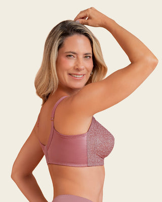 Brasier con copas completas en encaje de buen cubrimiento#color_181-rosa
