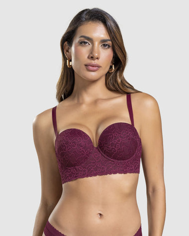 Brasier en encaje con realce incorporado#color_240-vino