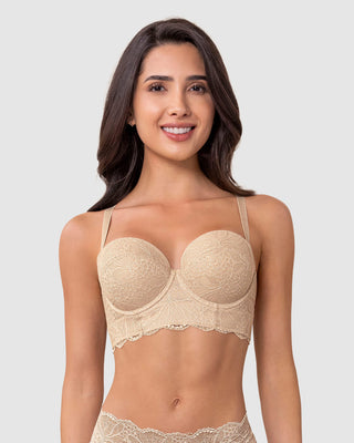 Brasier balconet de encaje con realce incorporado#color_802-cafe-claro