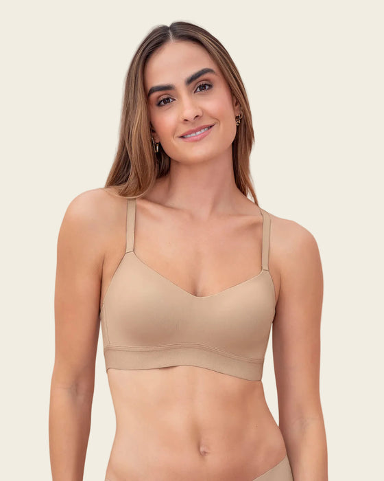 Brasier tipo top ultraliviano con copas internas fijas#color_802-cafe-claro