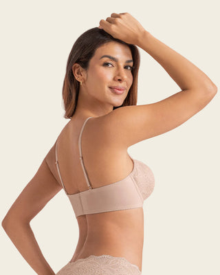 Brasier con copas en encaje y espalda en tul#color_802-cafe-claro