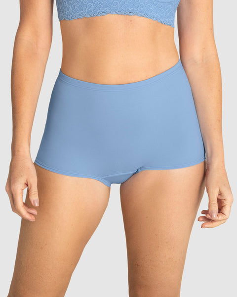 Bóxer tiro alto en tela lisa#color_b47-azul