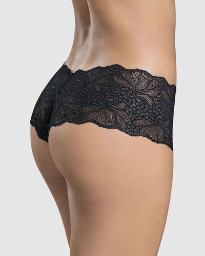 Calzón estilo cachetero elaborado en encaje#color_700-negro