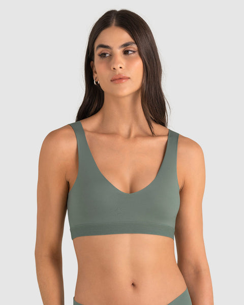 Paquete x 2 tops invisibles doble escote#color_s04-verde-medio-negro