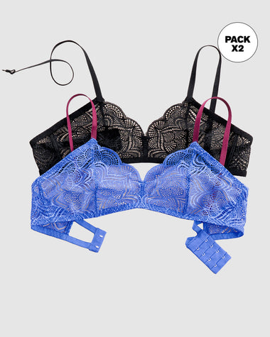 Paquete x 2 bralettes desestructurados y ligeros#color_s03-azul-negro