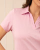 Camiseta manga corta con cuello tipo camisa. Tallas completas.#color_301-rosado