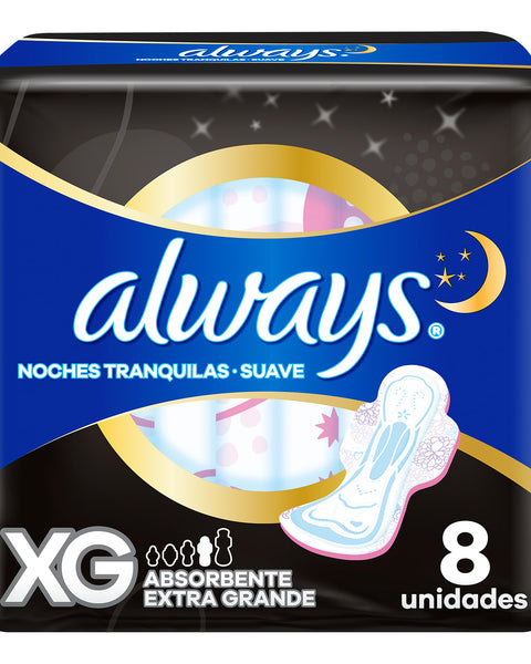 Toalla femenina nocturna Always 8 unidades#color_001-tela-noche