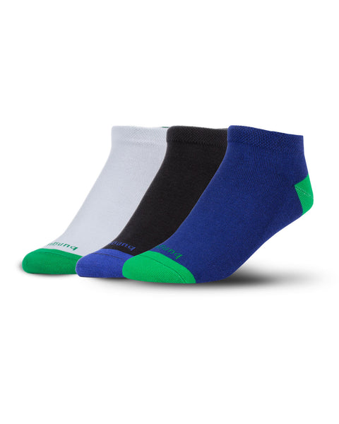 Medias taloneras algodón Pima Bungu pack x 3#color_s01-azul-negro-blanco