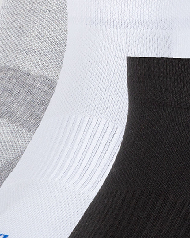 Medias taloneras afelpadas algodón Pima Bungu pack x 3#color_s01-azul-negro-blanco