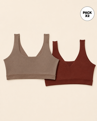 Paquete x 2 tops invisibles doble escote#color_s05-vino-tinto-cafe-claro