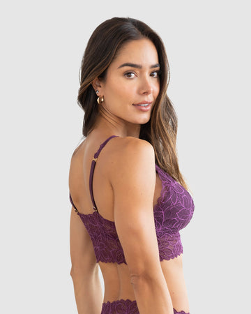 Bralette triangular en encaje sin copas ni arcos#color_414-morado