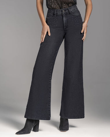 Jean bota amplia con detalle de piedras#color_700-negro